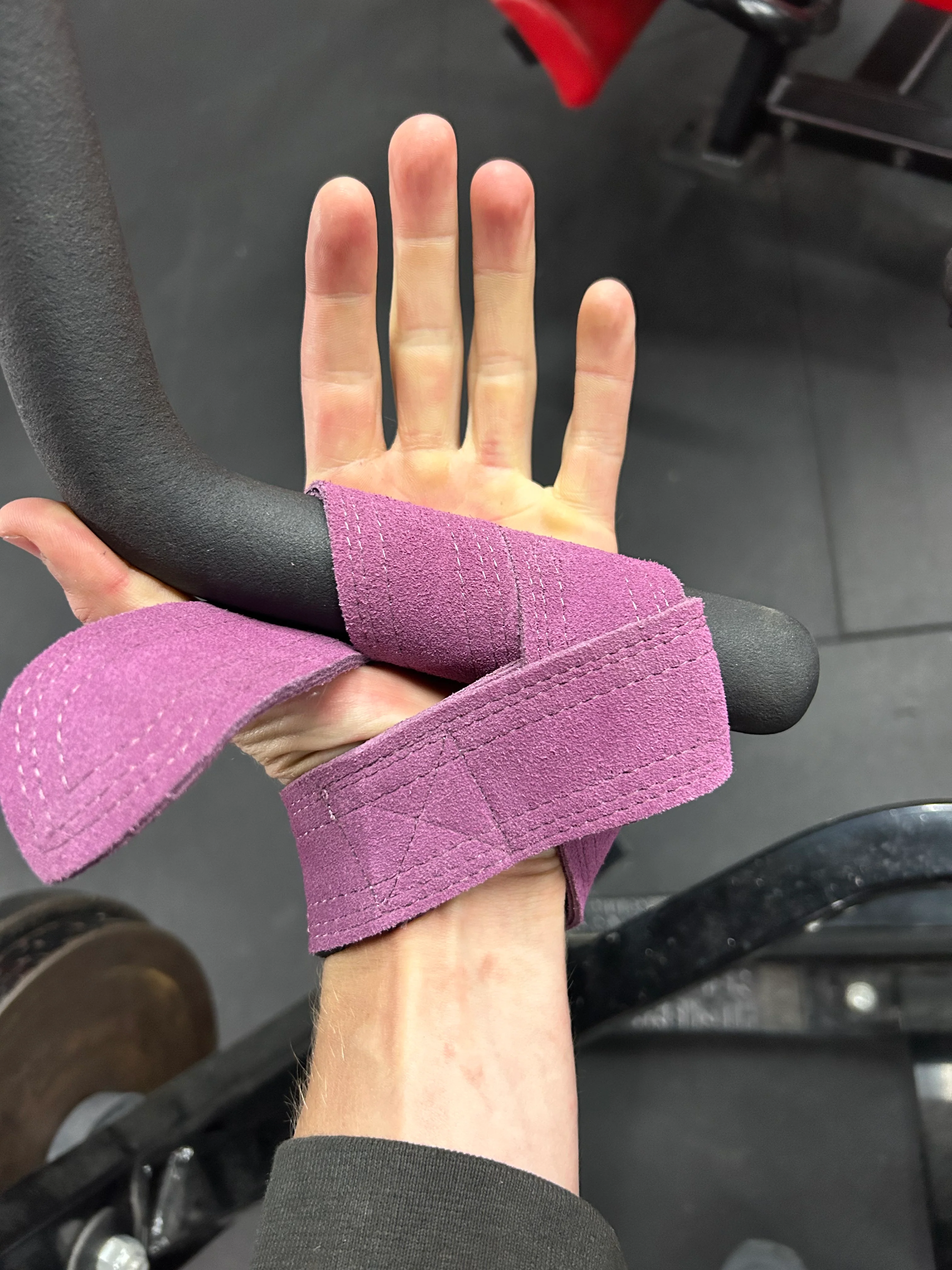 GymPin Padded Leather Weight Lifting Straps - Image 8